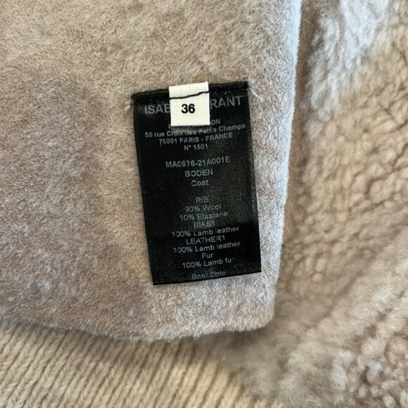 ❌❌SOLD❌❌ISABEL MARANT ETOILE Boden shearling reversible jacket US 8 - Picture 17 of 17